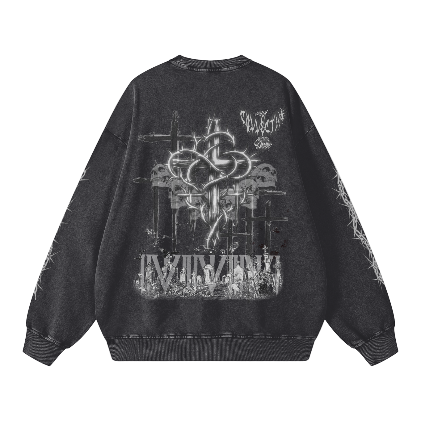 Gothic,Vintage,Snow wash,Faded