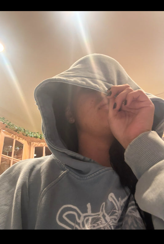 Scuzzy “Gatekeeper”Vintage Washed Relaxed short cut Frayed-Hem Hoodie 320GSM