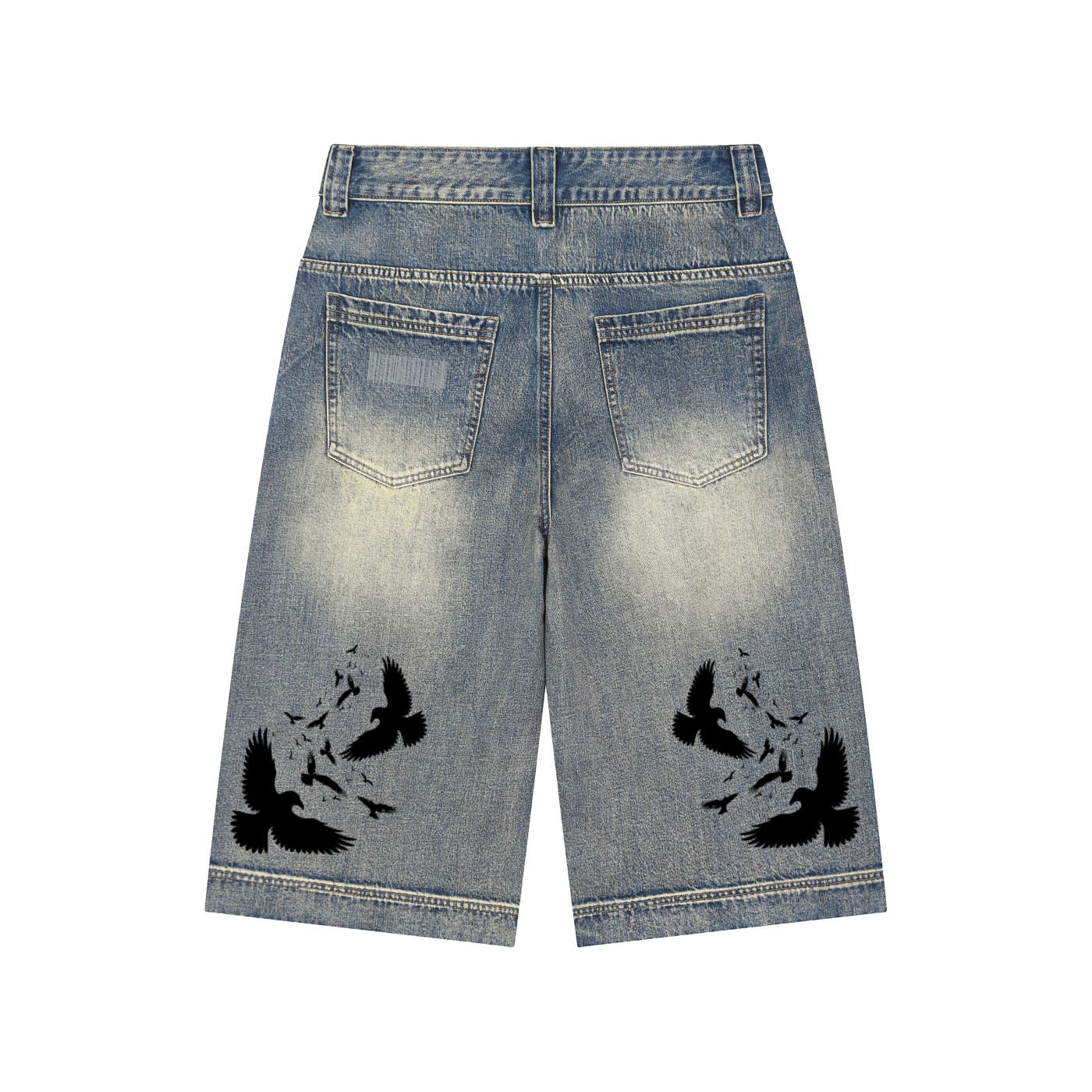 Baggy,Denim,Shorts