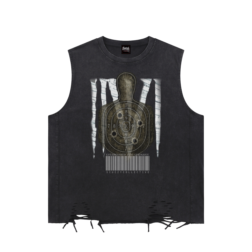 Snow wash,Vintage,Tank top,Vlone,Designer,Scuzzy,Chaos