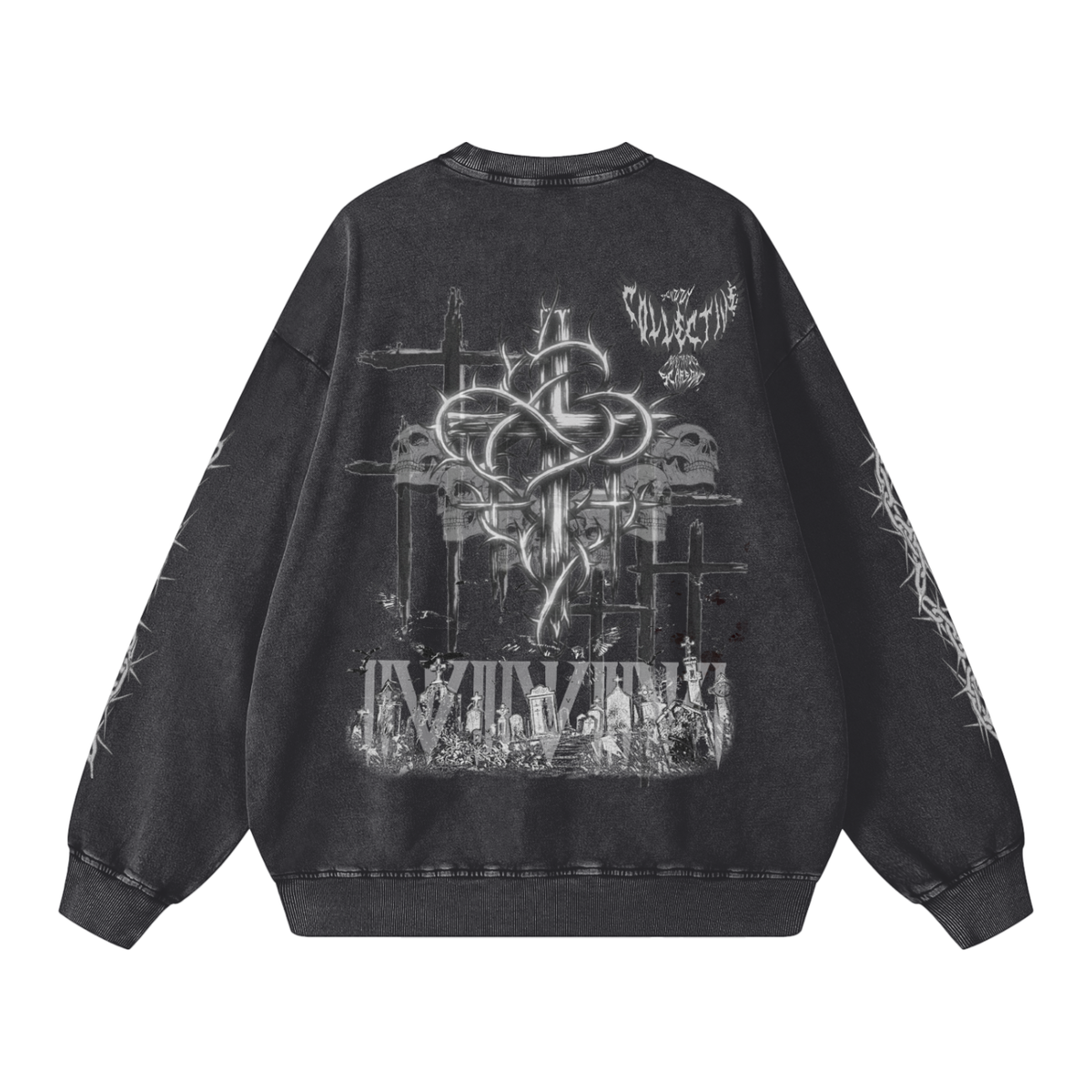 Gothic,Vintage,Snow wash,Faded