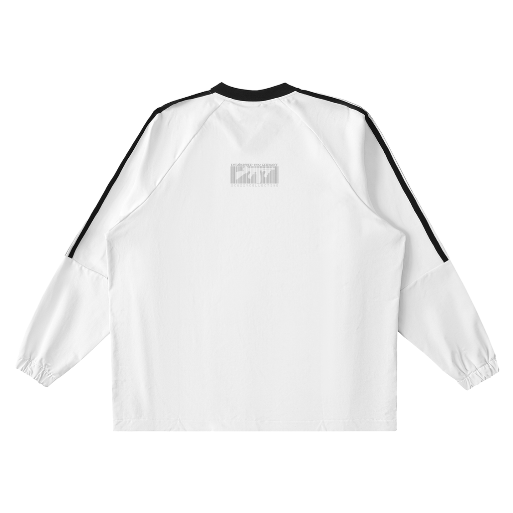 Throwie Color-Block V-Neck Long-Sleeve T-Shirt