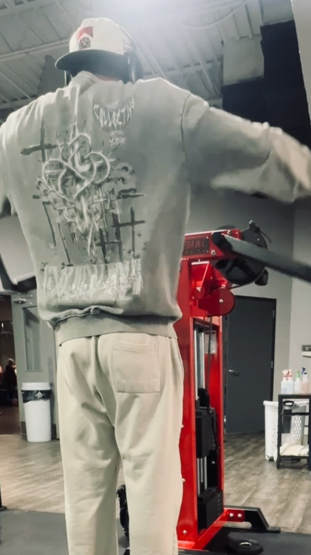 Scuzzy “Triple Cross” Longsleeve Snow Washed Sweater 320GSM