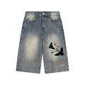 Baggy,Denim,Shorts