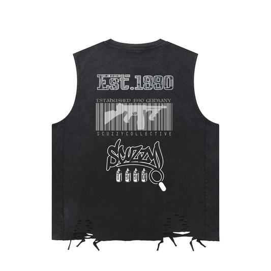Snow wash,Vintage,Tank top,Vlone,Designer,Scuzzy,Chaos