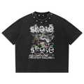 Casual,Street,Punk,Washed,Studded,Vintage,Scuzzy