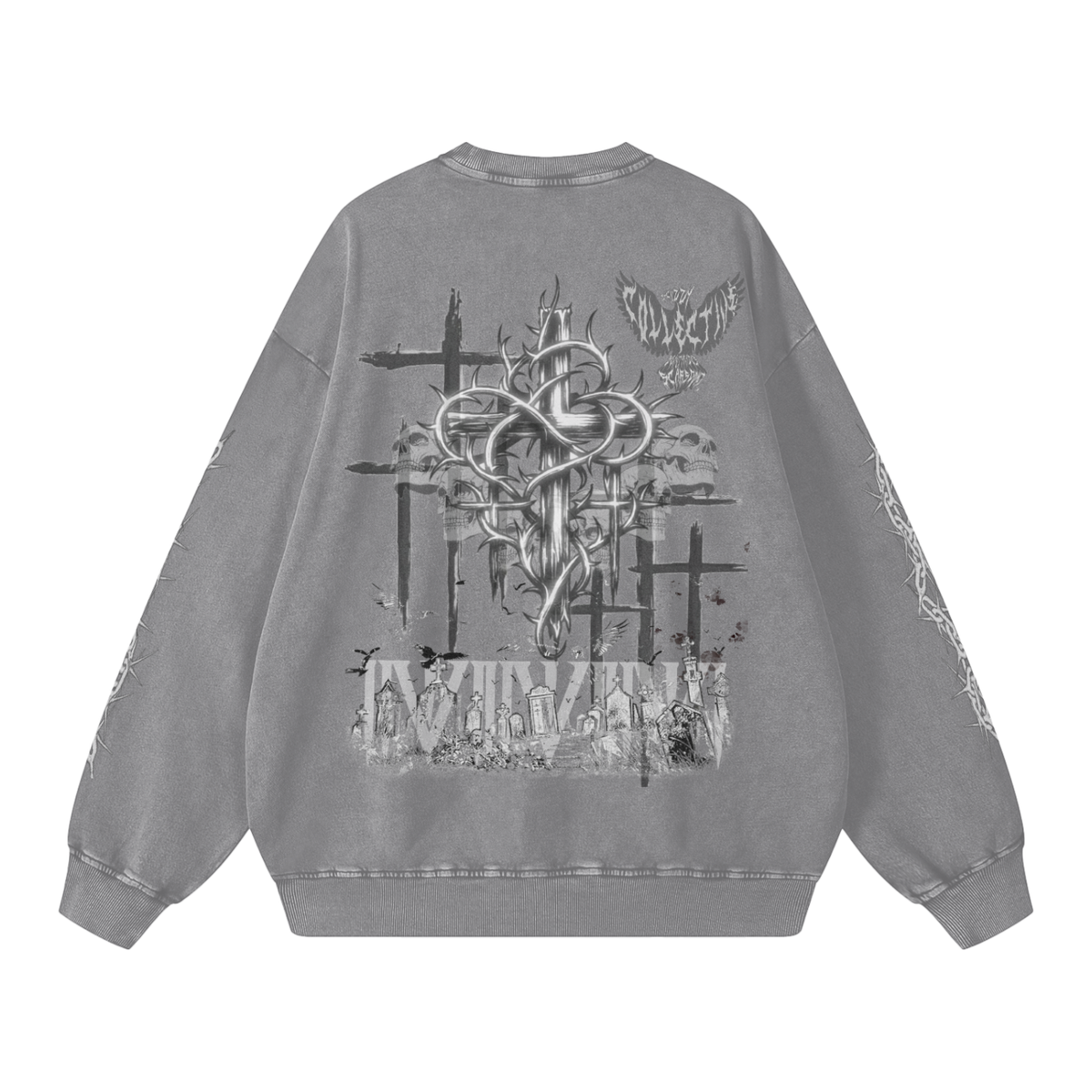 Gothic,Vintage,Snow wash,Faded
